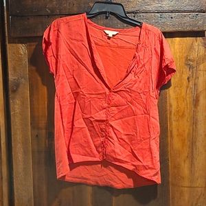 Salmon women's button-up